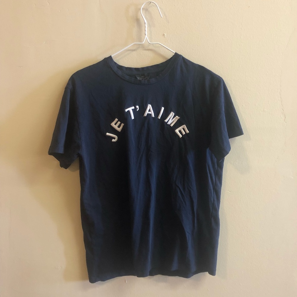 TopShop Navy Graphic Tee